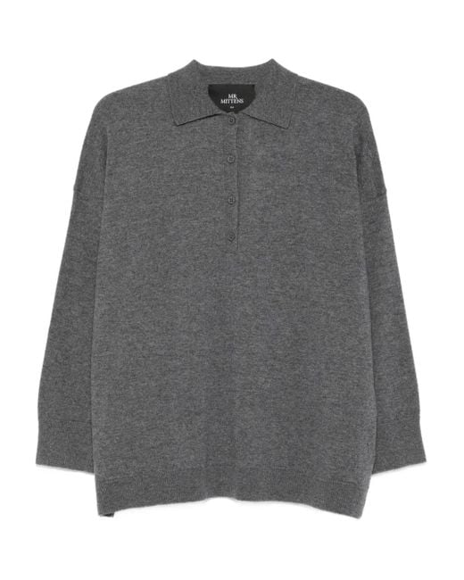 Mr. Mittens Gray Gigi Polo-Neck Sweater