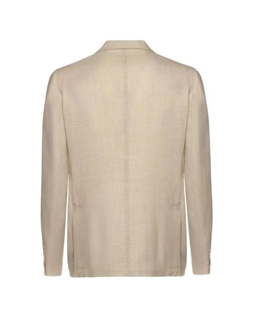 Eleventy Natural Single-Breasted Jacket for men