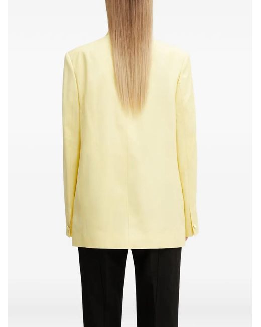 KENZO Yellow Wrap-Style Blazer