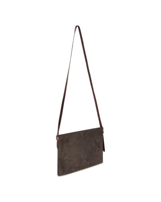 Dries Van Noten White Suede Cross Body Bag for men