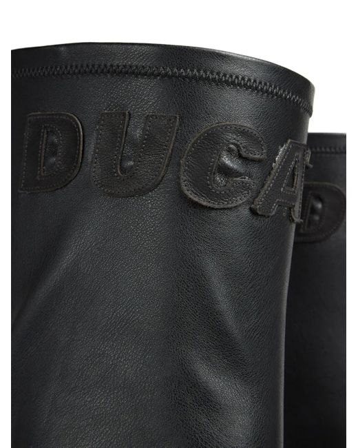DSquared² Black X Ducati Leather Over-The-Knee Boots