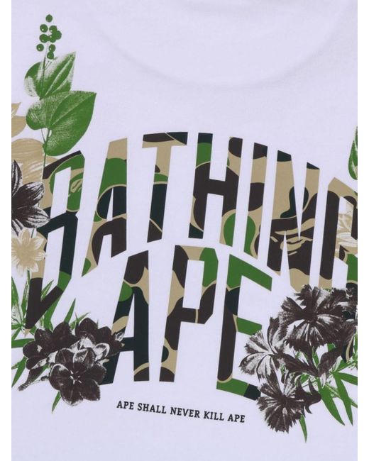A Bathing Ape T-shirt Met Logoprint in het White voor heren