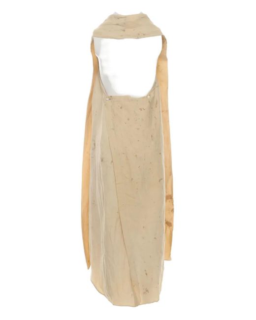 Uma Wang Natural Aloe Open-Back Midi Dress