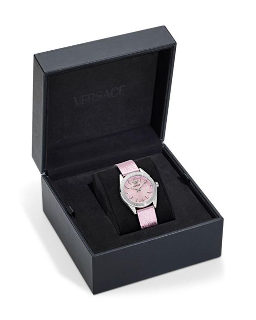 Reloj V-Code de 36 mm Versace de color Pink