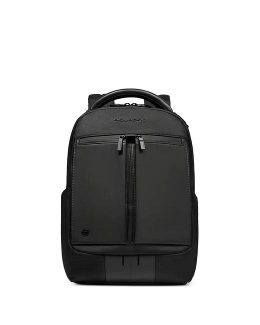 Piquadro Black Sac À Dos À Plaque Logo for men