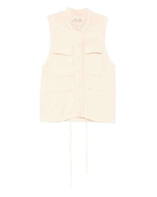 AYA MUSE Natural Flap-Pocket Button-Up Vest