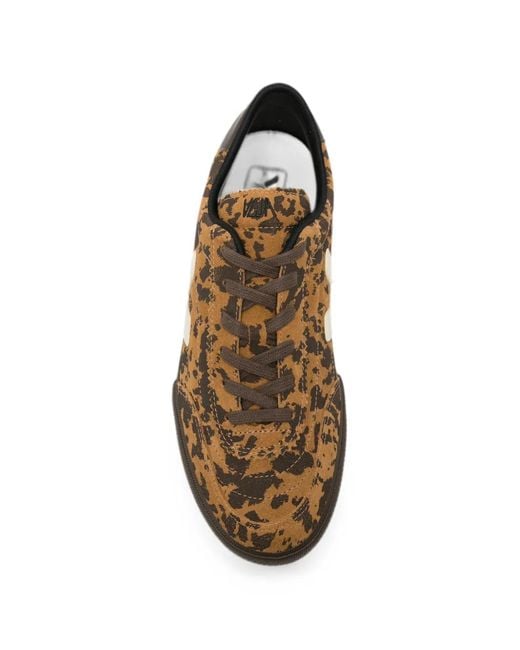Veja Brown Leopard-Print Sneakers for men
