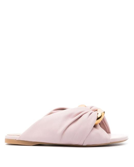 J.W. Anderson Pink Corner Leather Sandals