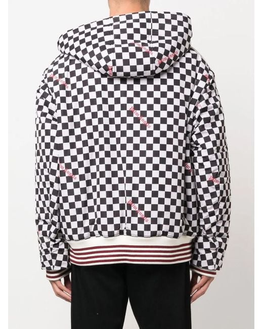 Palm Angels Black Zip-Up Hooded Jacket for men