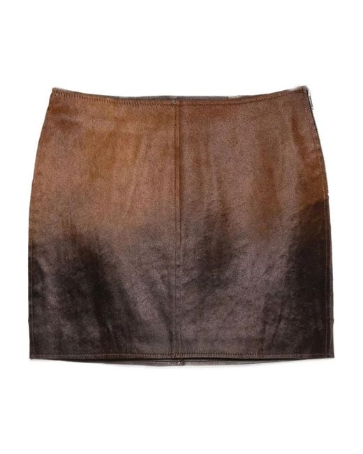 Samsøe & Samsøe Brown Gradient-Effect Skirt