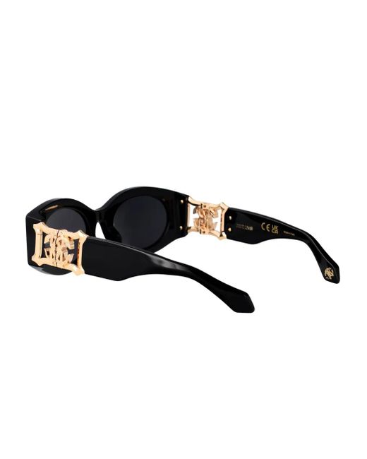 Roberto Cavalli Black Logo-Plaque Sunglasses