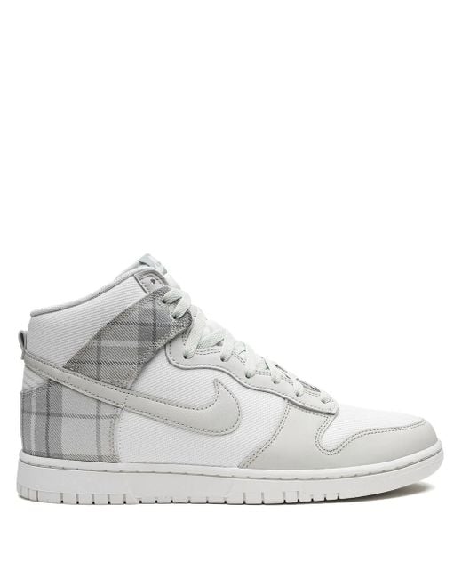 Nike White Dunk High "Plaid for men