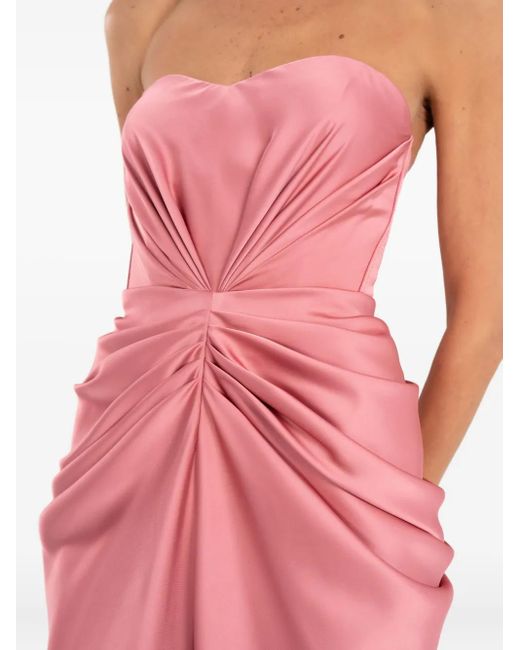 Ana Radu Pink Strapless Maxi Dress