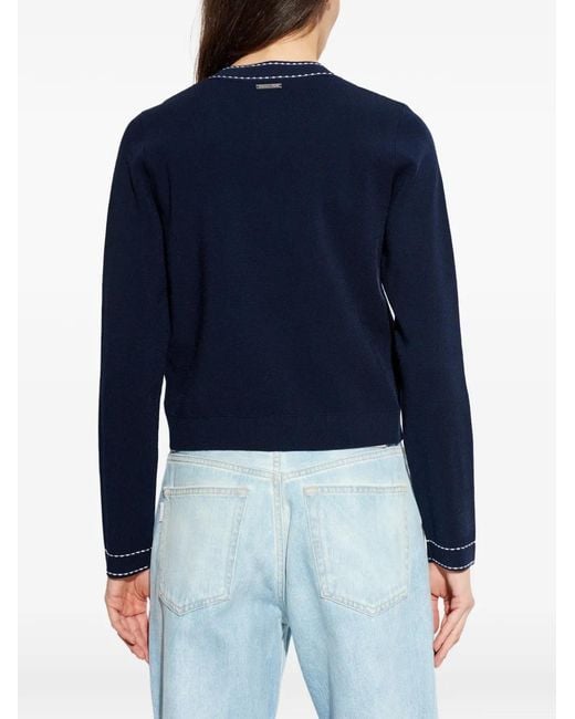 MICHAEL Michael Kors Blue Button-Up Cardigan