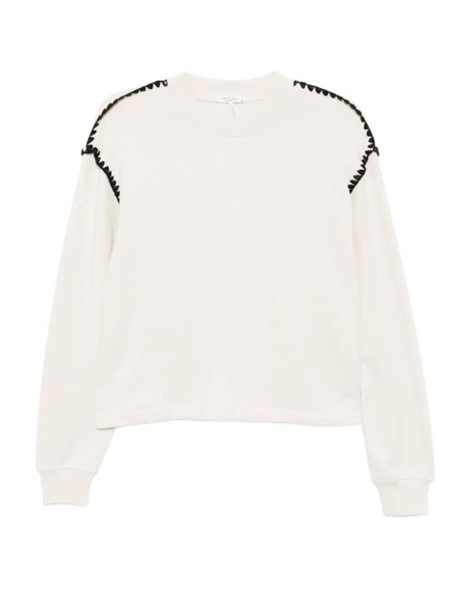 Sudadera con manta de rizo francés Rag & Bone de color White