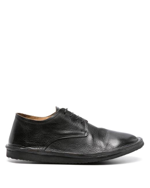Moma Black Grained-leather Derby Shoes for men