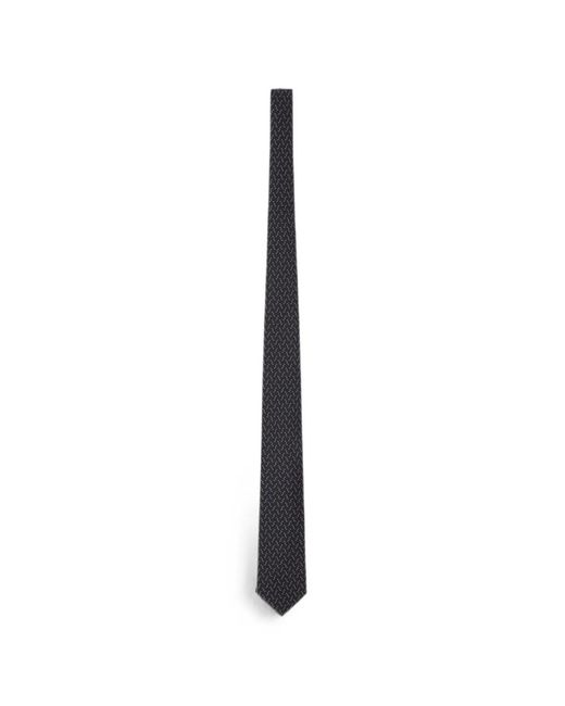 Lardini White Patterned Silk Tie for men