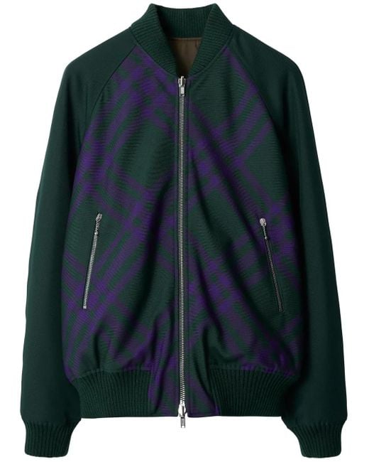 Burberry Black Veste Bomber À Design Réversible for men