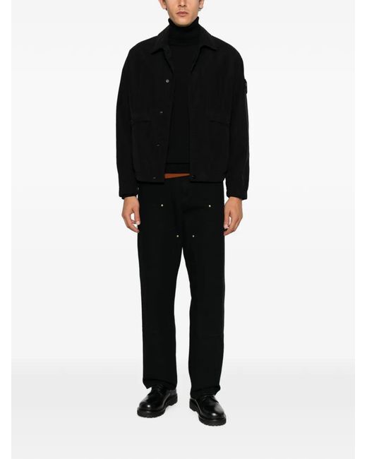 Stone Island Black Ghost Logo-Patch Jacket for men