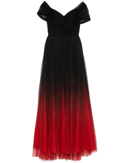 Ana Radu Red Off-Shoulder Gown