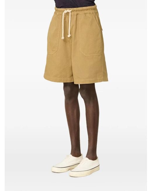 Officine Generale Natural Fitz Drawstring-Waist Cotton Shorts for men
