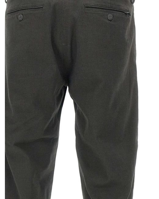 Re-hash Geruite Chino in het Gray voor heren