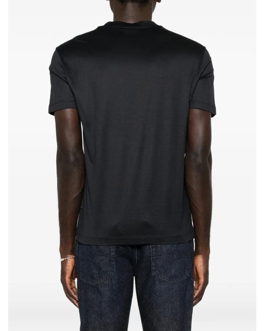 Emporio Armani Black Crew-Neck T-Shirt for men