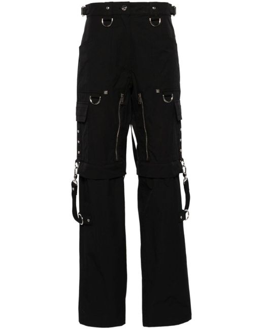 High-waist cargo trousers Givenchy de color Black