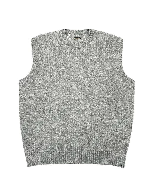 Kapital Gray Débardeur En Maille Intarsia for men