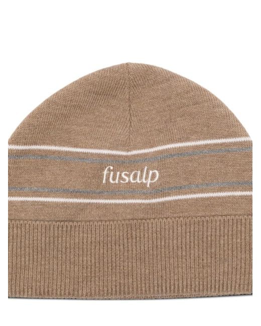 Fusalp Natural Retro Logo-Embroidered Beanie Hat