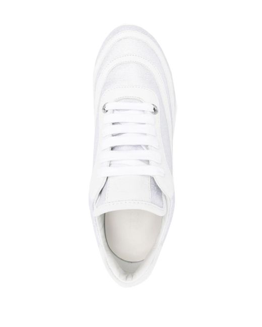 Zapatillas bajas con parche del logo Peserico de color White