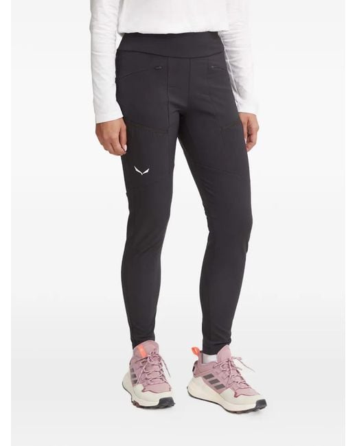 Salewa Performance Legging Met Logodetail in het Blue