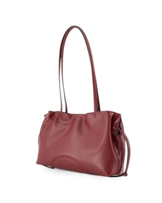 Tory Burch Purple Small Ella Drawstring Tote Bag