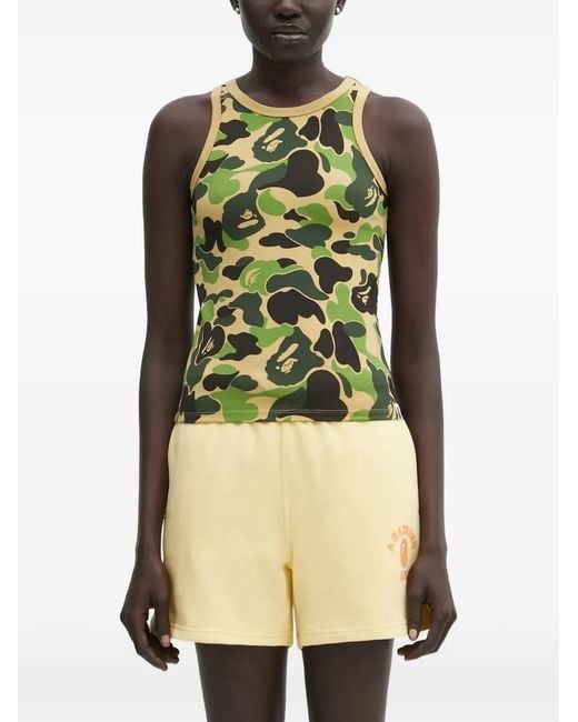 A Bathing Ape Natural Camouflage-Pattern Top