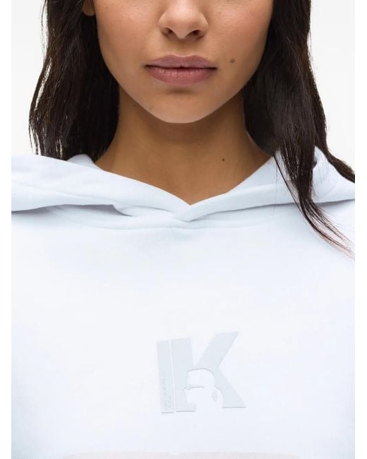 Karl Lagerfeld White Logo Hoodie
