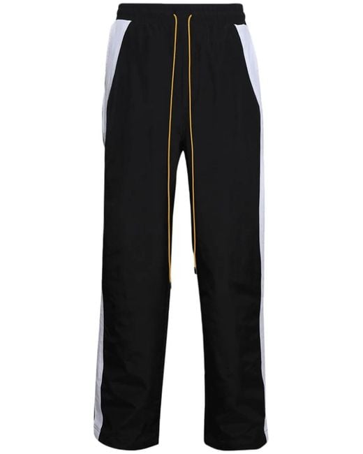 Rhude Black Colour-Block Track Pants for men