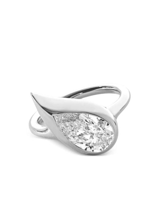 Jewels Aficionado White Kleiner 14Kt Mika Pinky Weißgoldring Mit Diamanten