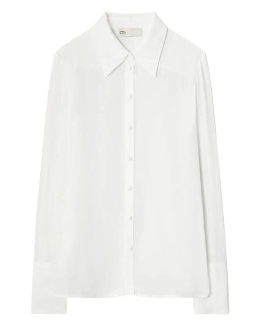 Tory Burch White Cuffed Shirt