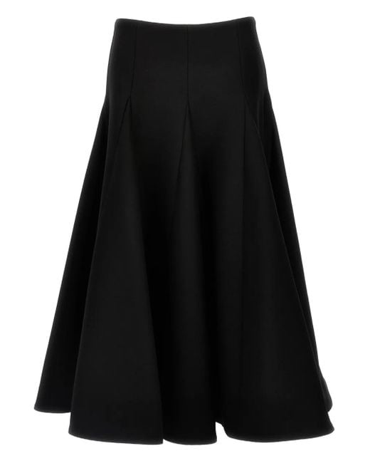 Valentino Garavani Black Crepe Couture Midi Skirt