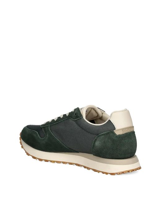 Napapijri Green Nova Logo-Patch Sneakers for men
