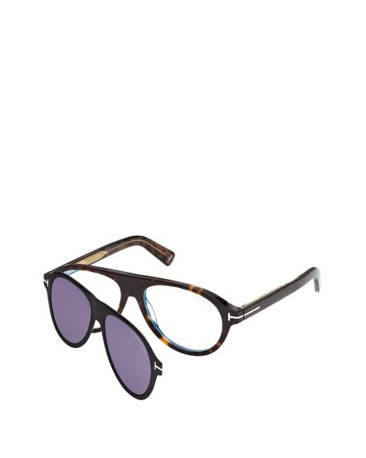 Tom Ford Black Lunettes De Vue À Effet Écaille De Tortue for men