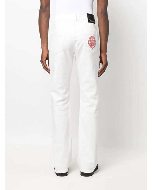 Vaqueros Rectos Lion Billionaire de hombre de color White