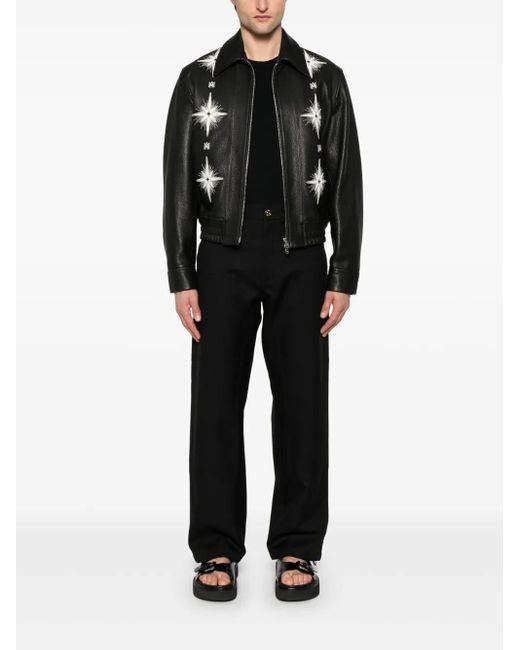 Versace Black Carpenter Straight-Leg Trousers for men