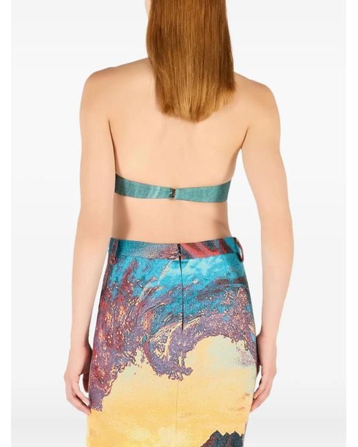 Roberto Cavalli Green Rope-Detailing Top