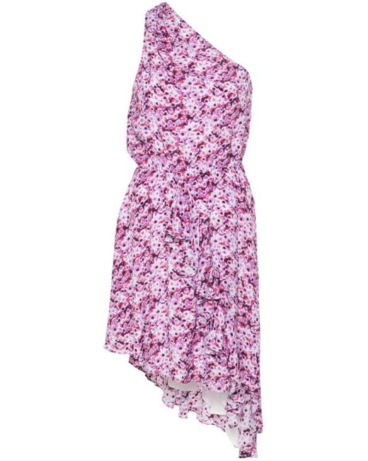Robe courte Nahia à design à une épaule IRO en coloris Purple
