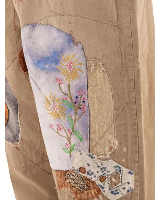 Kapital Natural Katsuragi Gypsy Patch Remake Trousers for men