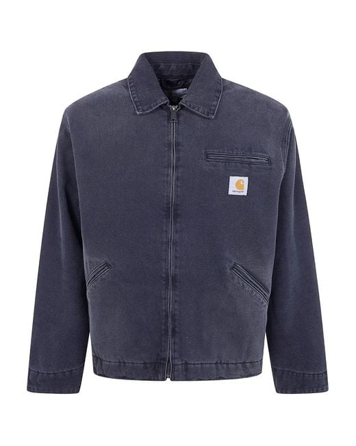 Carhartt Blue Og "Detroit" Jacket 100% Cotton Bradenton Denim 12.75 Oz for men