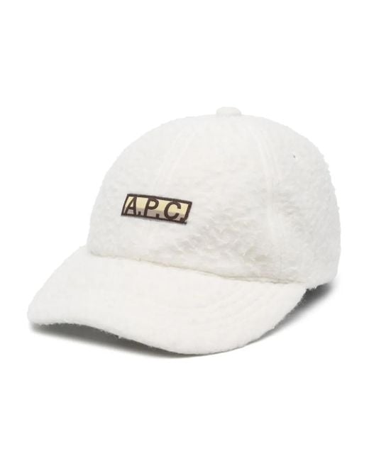 A.P.C. Baseballkappe Mit Logo-Patch in White für Herren