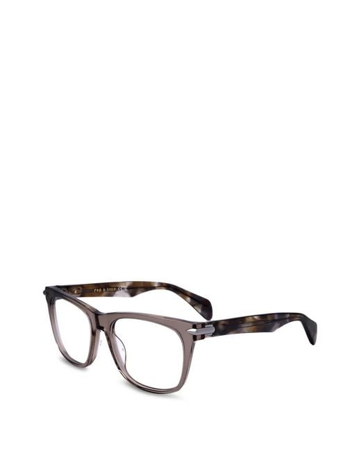 Rag & Bone Metallic Tortoiseshell-Effect Square-Frame Glasses for men