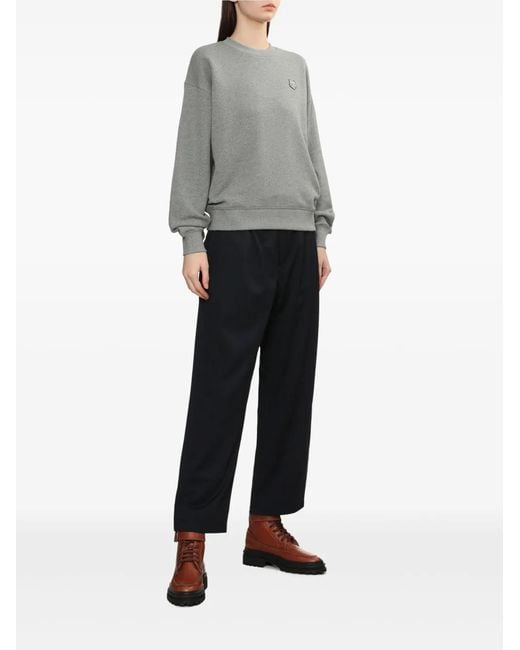 Maison Kitsuné Gray Bold Fox Head-Patch Sweatshirt